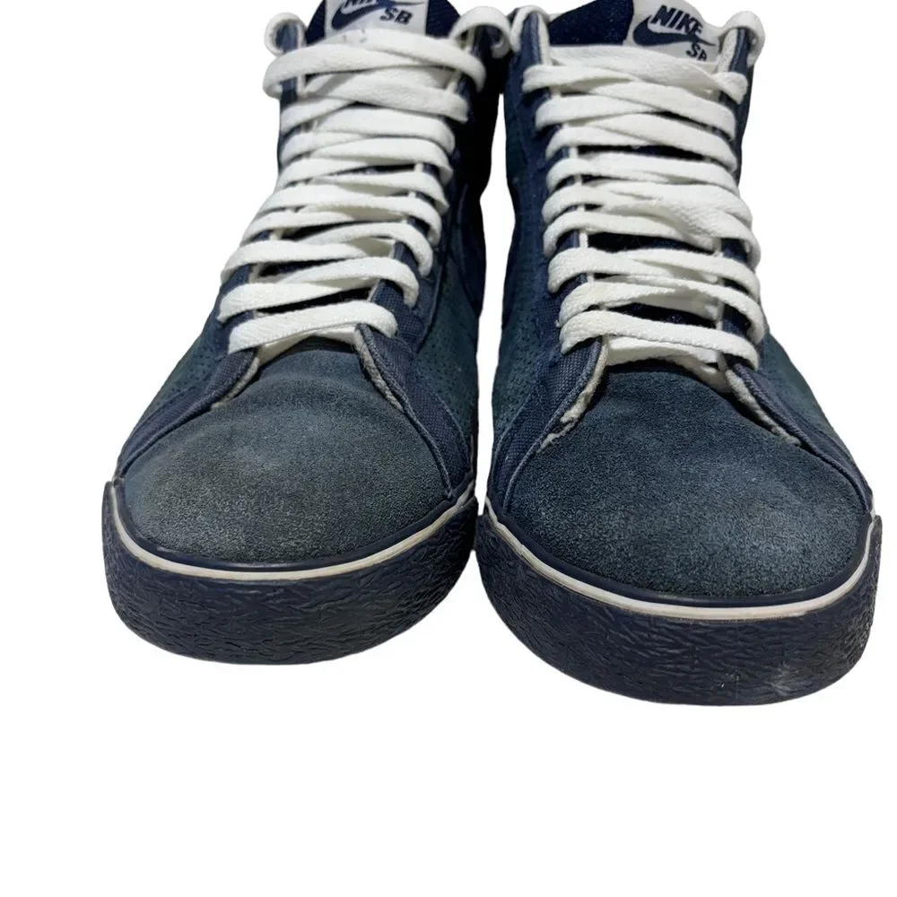 Vintage Nike Blazers SB Poets Lighthouse Blue Suede Sz 11